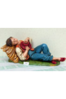 pastore dormiente   cartapesta cm 30